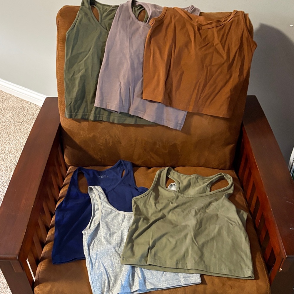 Cropped Tank Tops in 6 Earth Tones
